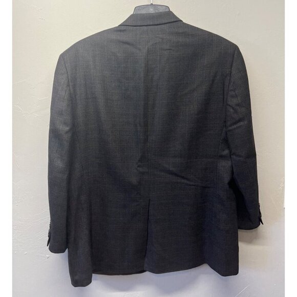 Ralph Lauren Wool Sport Coat Blazer Jacket Houndstooth 46R Dark Gray Black - Picture 8 of 12